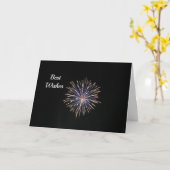 Carte Mariage Félicitations Fireworks (Fleur jaune)