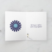 Carte Mariage Félicitations Message personnalisé Fleur b (Intérieur)