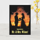 Carte Mariage Félicitations Pays Personnalisé (Fleur jaune)