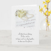 Carte Mariage Félicitations Pearl Heart (Fleur jaune)