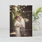 Carte Mariage Festif Lumière Gold Custom Whimsical Scrip (Debout devant)