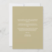 Carte Mariage Festif Lumière Gold Custom Whimsical Scrip (Dos)