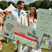 Carte Mariage Festival Moderne Floral