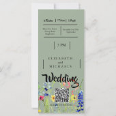 Carte Mariage Festival Moderne Floral (Dos)