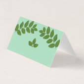 Carte Mariage Feuille Green Laurel (Back)