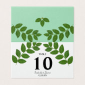 Carte Mariage Feuille Green Laurel (Outside Unfolded)