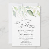 Carte Mariage Feuille verte Botanique (Devant)