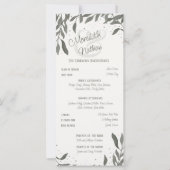 Carte Mariage Feuilles Simple Moderne Élégant Inspirété (Devant)