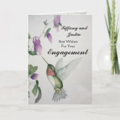 Carte Mariage Fiançailles Happy Hummingbird (Devant)