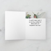 Carte Mariage Fiançailles Happy Hummingbird (Intérieur)