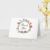 Carte Mariage fleur sauvage Aquarelle merci (Fleur jaune)
