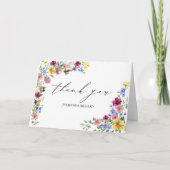 Carte Mariage Fleur sauvage Boho Merci (Devant)