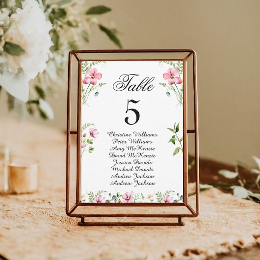 Carte Mariage Fleur sauvage de l'aquarelle