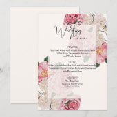 Carte Mariage Floral (Devant / Derrière)