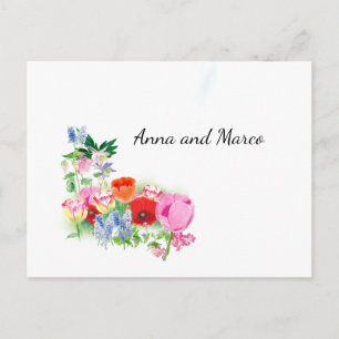 Carte mariage floral