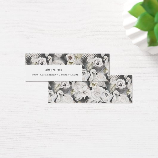 carte Mariage floral argent romantique (Bureau)