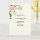 Carte Mariage floral avec texte religieux (Fleur jaune)
