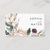 Carte Mariage Floral Blanc (Dos)