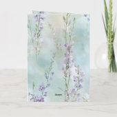 Carte Mariage floral de lavande romantique (Dos)