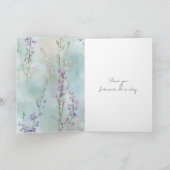 Carte Mariage floral de lavande romantique (Intérieur)