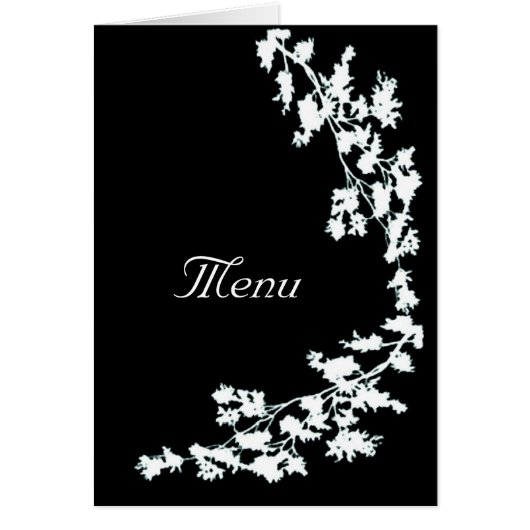 Carte Mariage Floral Deco Blanc (Devant)