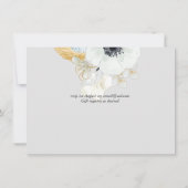 Carte Mariage floral or blanc marine (Dos)