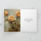 Carte Mariage floral Rose de pêche romantique (Intérieur)
