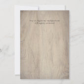 Carte Mariage Floral rose rousse rustique (Dos)