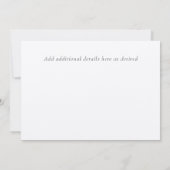 Carte Mariage floral rose vif Enregistrer les dates (Dos)