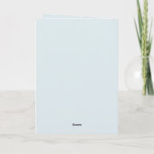 Carte Mariage Floral Roses Blanches Bleu Clair (Dos)