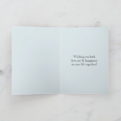Carte Mariage Floral Roses Blanches Bleu Clair (Intérieur)
