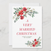 Carte Mariage floral très marié (Devant)