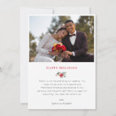 Carte Mariage floral très marié (Dos)