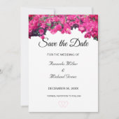 Carte Mariage floral tropical Enregistrer la date Invita (Devant)