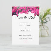 Carte Mariage floral tropical Enregistrer la date Invita (Debout devant)