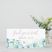 Carte Mariage Floral Tropical Trouvez Votre Siège (Debout devant)