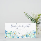 Carte Mariage Floral Tropical Trouvez Votre Siège (Debout devant)