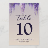 Carte Mariage floral violet à dégradé lunaire (Dos)