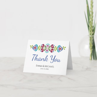 Carte Mariage Floral Violet Design hongrois