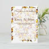 Carte Mariage Florale, Daffodiques Jaunes (Debout devant)