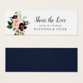 Carte mariage florale et marine bourguignonne (Devant & derrière)