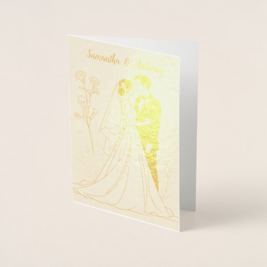 Carte Mariage Foil personnalisée (Devant)