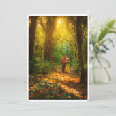 Carte Mariage forestier enchanteresse (Debout devant)