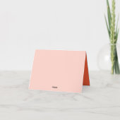 Carte Mariage Frère Minimal Simple orange rose (Dos)