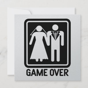 Carte Mariage Game Over