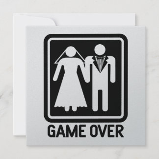 Carte Mariage Game Over