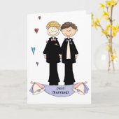 Carte mariage gay (Fleur jaune)