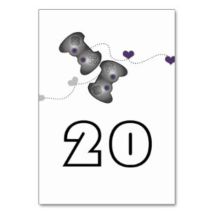 Carte Mariage Geeky Gamers Silver Purple