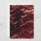 Carte MARIAGE | Géode Rubis Rouge Aquarelle BarefootBrid (Dos)