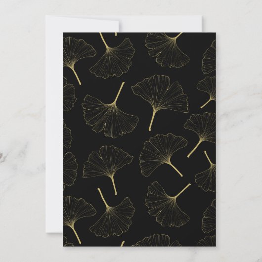 Carte MARIAGE Ginkgo Leaf (Dos)